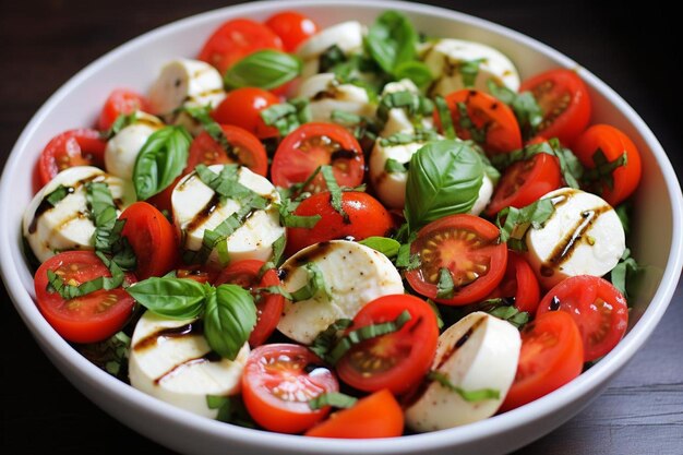 Caprese salade met verse mozzarella tomaten en