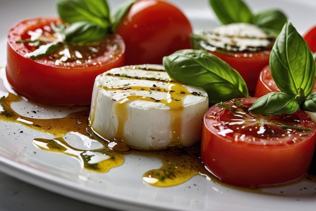 Foto caprese salade van dichtbij