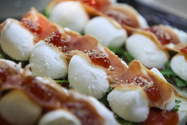 Caprese with spanish ham