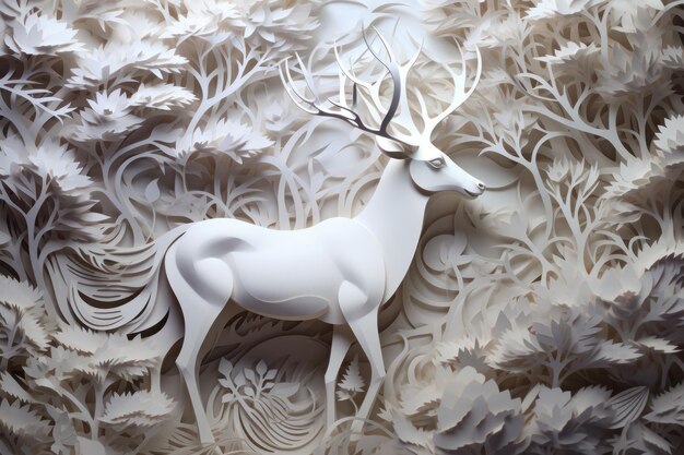 Capricious White Paper Art Het delicate evenwicht van CutOut