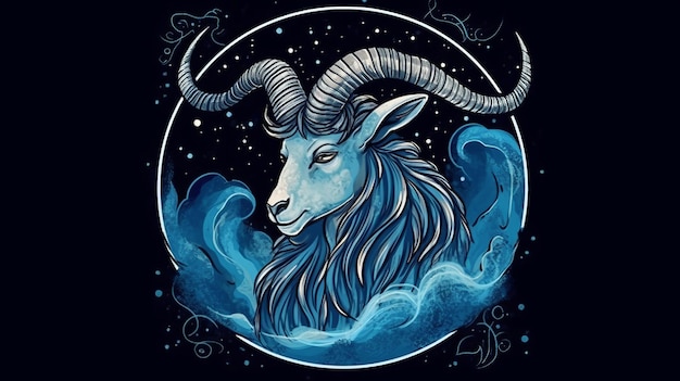 Capricorn magical zodiac sign astrology Generative ai