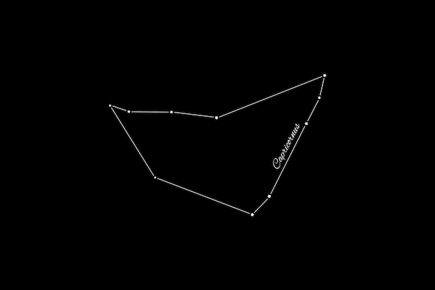 Capricornus constellation, cluster of stars, sea goat\
constellation