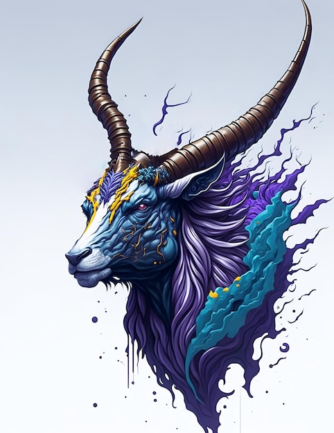 Capricornus Zodiac Sign Goat horoscope sign Generative Artificial Intelligence