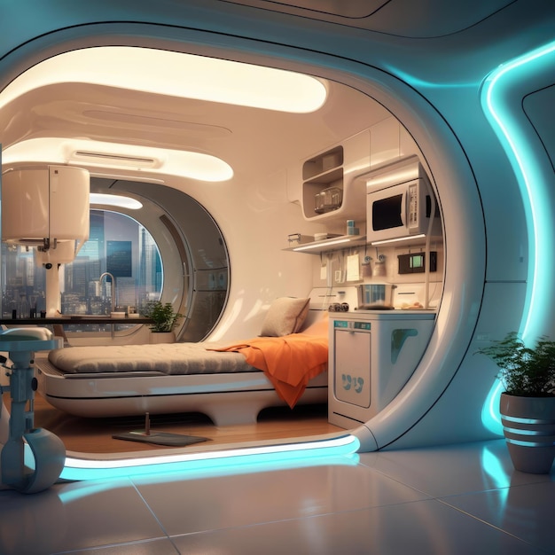 Capsule-appartement met hoge technologie