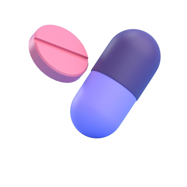 CAPSULE AND PILL 3D RENDER