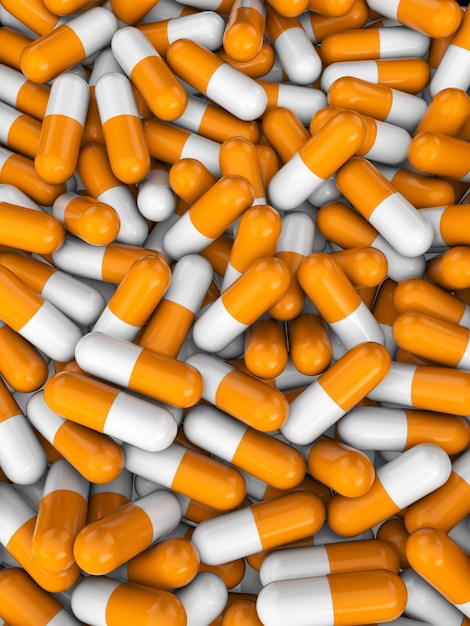 Photo capsule pills background