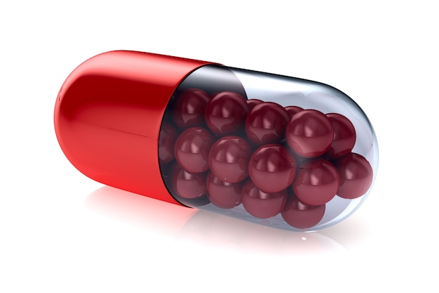 Capsule on white background. Isolated 3D illustration