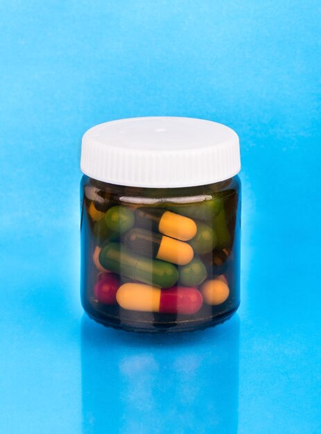 Capsules in a bottle