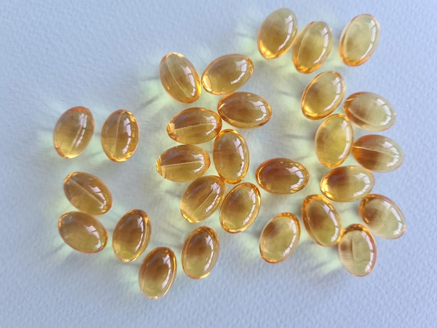 Capsules omega3 fish oil Health care and benefits of vitamins