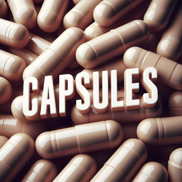 Capsules typography