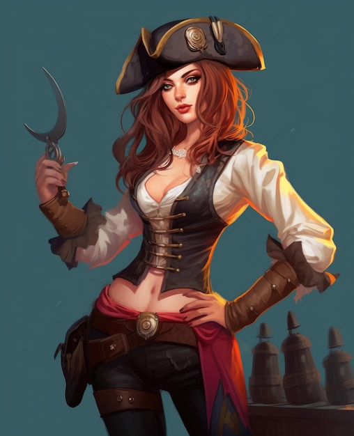 Captain of the Enchanted Seas A Beautiful Female Pirate's Fantasy