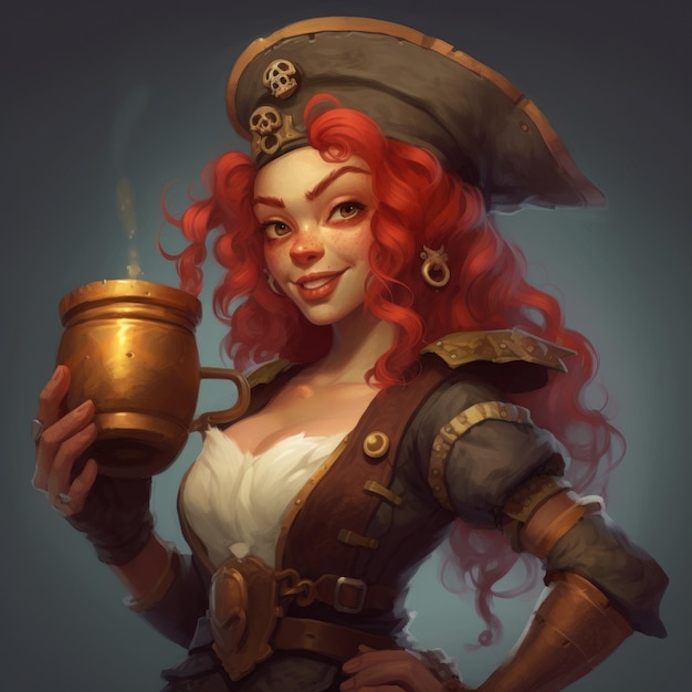 Captain of the Enchanted Seas A Beautiful Female Pirate's Fantasy