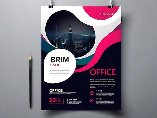 Captivate Your Audience with a Modern Office Flyer Template Featuring Abstract Design