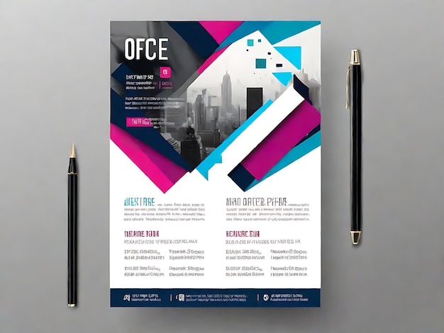 Captivate Your Audience with a Modern Office Flyer Template Featuring Abstract Design