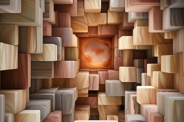 Captivating 3D geometric shape Wallart Mockup Generative AI