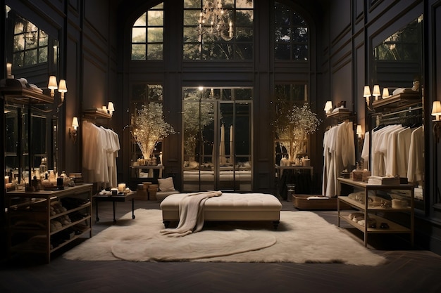 Captivating 3D Virtual Dressing Room with Atmospheric Ambiance AI