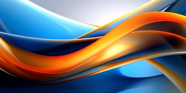 Captivating abstract background featuring a combination of blue and orange colors creating a visually striking composition that evokes a sense of contrast energy and artistic flair Generative Ai