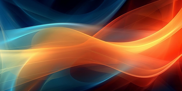 Captivating abstract background featuring a combination of blue and orange colors creating a visually striking composition that evokes a sense of contrast energy and artistic flair Generative Ai