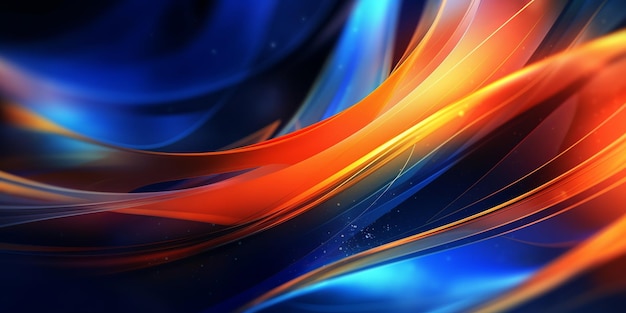 Captivating abstract background featuring a combination of blue and orange colors Generative Ai