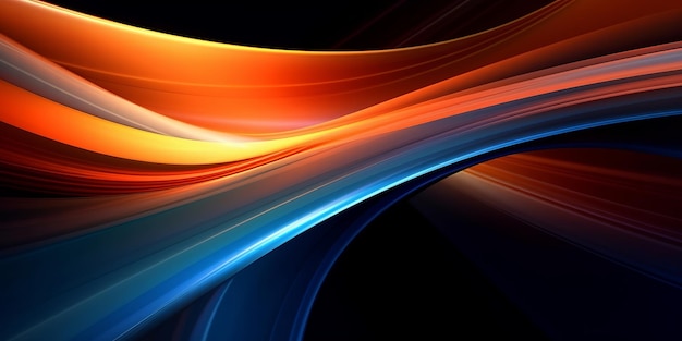 Captivating abstract background featuring a combination of blue and orange colors Generative Ai