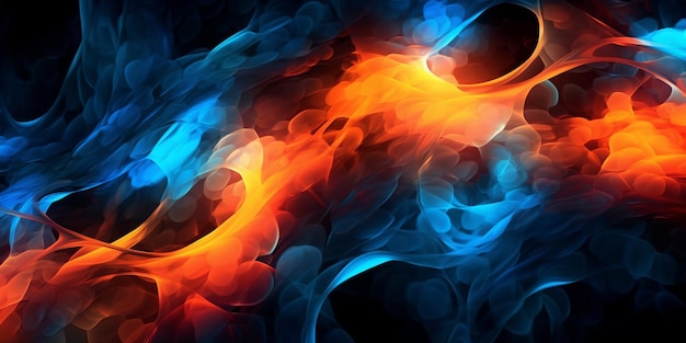 Captivating abstract background featuring a combination of blue and orange colors generative ai