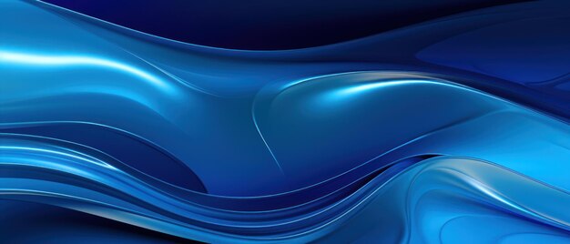 浮かぶ青い線の魅力的な抽象的なデザイン