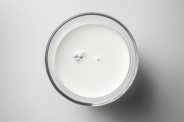 Фото Увлекательная перспектива с воздуха сверху видно стеклянное молоко в сером цвете