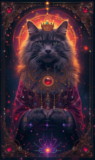 Captivating animal portraits cyber pet style and vibrant colors in stunning digital art