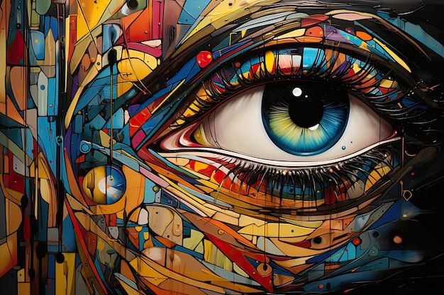 Captivating artwork vibrant colorful eye catching visual feast creativity imagination Generative AI