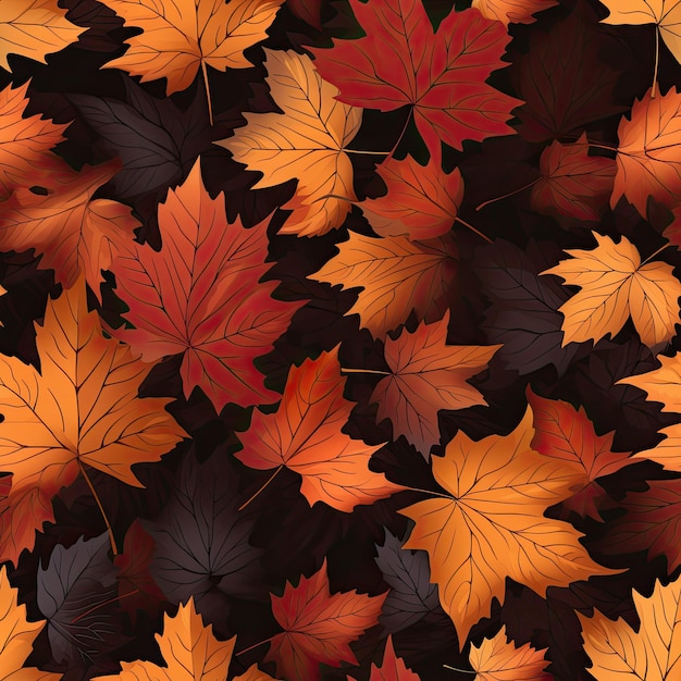 Captivating autumn leaves falling slowly