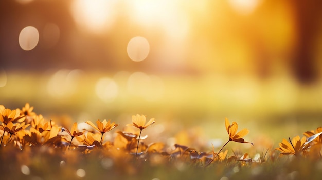 Captivating Autumn Meadow CloseUp of Nature's Splendor