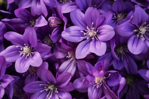 Photo captivating beauty a closeup encounter with stunning 32 purple flowers