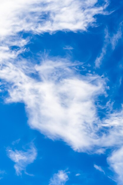 Captivating Blue and White Sky A Natural Texture Background with Clouds