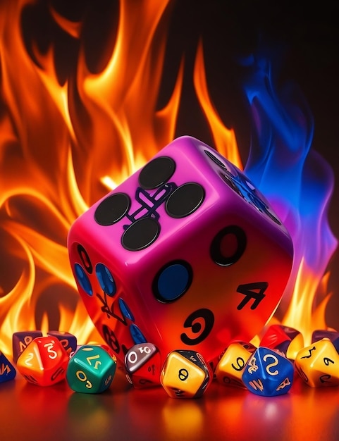 A Captivating Capture of Fire Dice