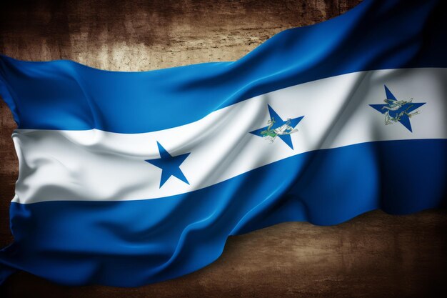 Photo a captivating capture the honduran flag showcased in stunning 32 aspect ratio photograph