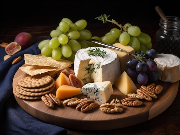 The Captivating CloseUp of a Cheese Platter