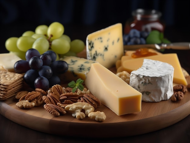 The Captivating CloseUp of a Cheese Platter