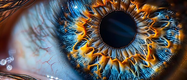 Photo captivating closeup of a human eye revealing intricate details concept macro photography detailed features artistic portraits beauty of the eye