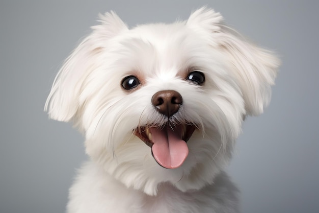 Captivating CloseUp of a Maltese Puppy Generative Ai