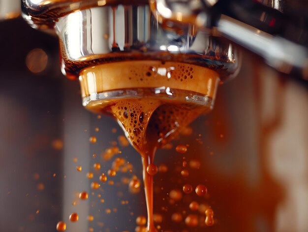 Photo captivating closeup of pouring liquid creating dynamic splashes