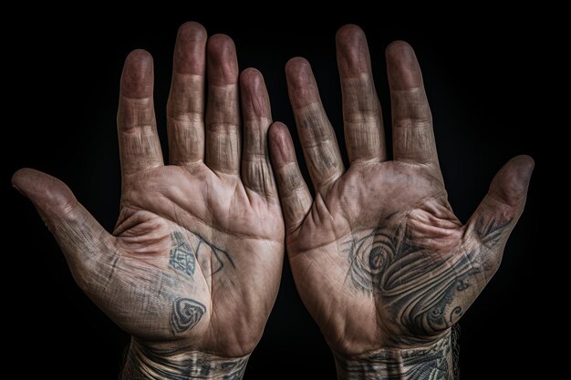 Photo captivating closeup a visual symphony of human hands in ar 32