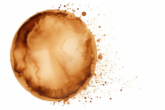 Увлекательные пятна от кофе и чая Прекрасное высококачественное изображение изолированных пятен от кофе на чистом