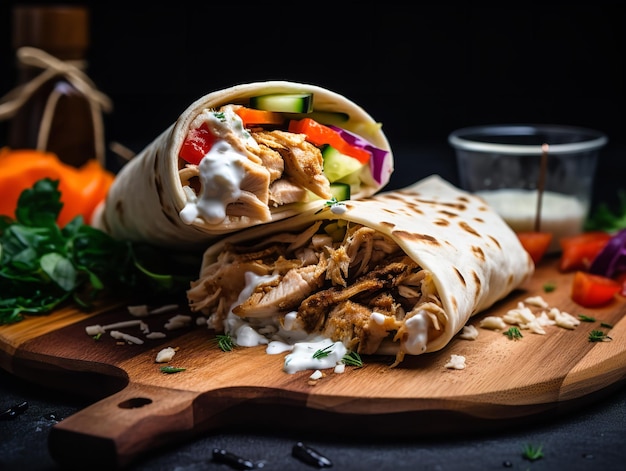 치킨 Shawarma 랩의 매혹적인 복잡성