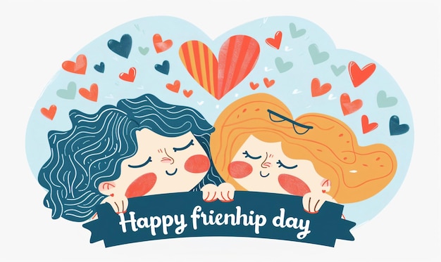 Photo captivating connections mastering the art of friendship day illustrations