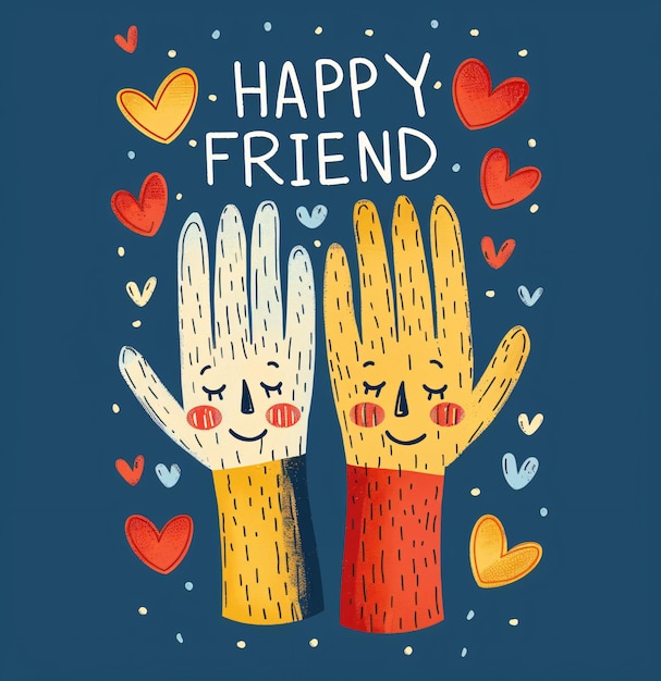 Photo captivating connections mastering the art of friendship day illustrations