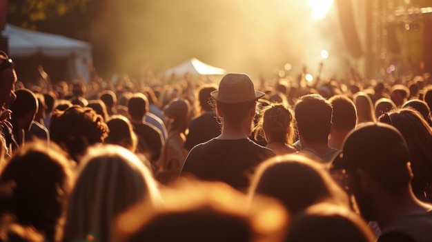 A Captivating Crowd Gathered Around an Enthralling Stage