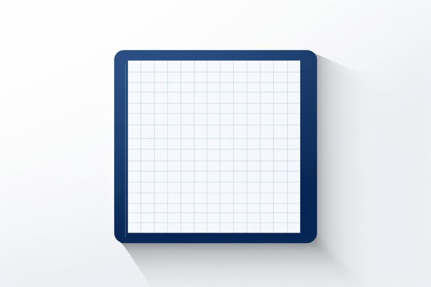 Captivating Dark Blue Grid Notepaper Sticker AR 32 Design Element