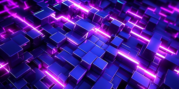 Captivating digital background featuring abstract lines in neon purple and gray creating a visually striking and futuristic design that blends vibrant colors with a modern aesthetic Generative Ai