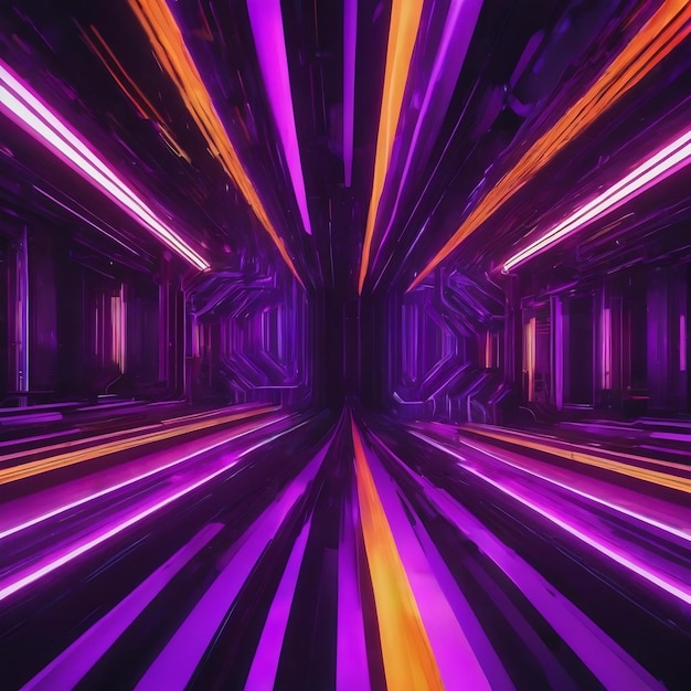 Captivating digital background featuring abstract lines in neon purple and gray creating a visually