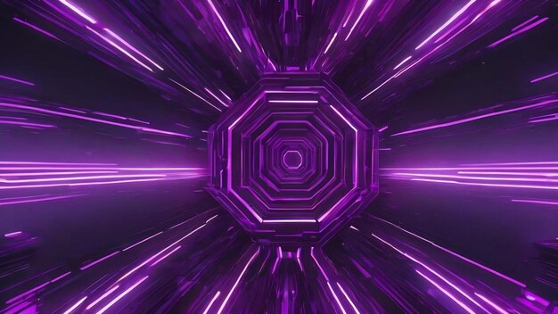 Captivating digital background featuring abstract lines in neon purple and gray creating a visually